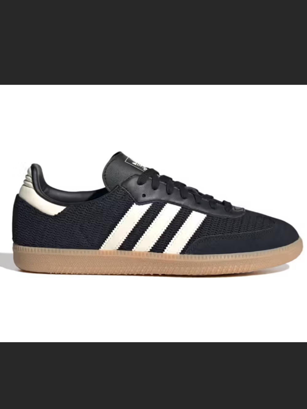 Adidas Samba Black Cotton Mesh Sneakers